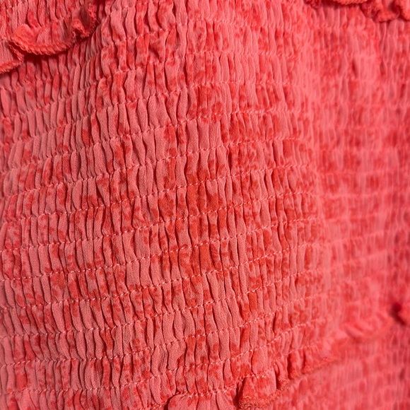 Red Sleeveless Ruffle Top - Picture 3 of 4